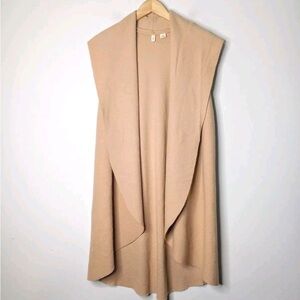 NWT Anthropologie Moth Tan Sleeveless Drape Vest, sz XS/S